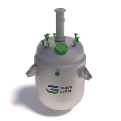 Фото аппарат с эллиптическим днищем и съемной крышкой и мешалкой Аппарат с эллиптическим днищем и съемной крышкой и мешалкой