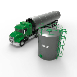 Фото резервуара (емкости) вертикального стального РВС 50 м3 Резервуар (емкость) вертикальный стальной РВС 50 кубов