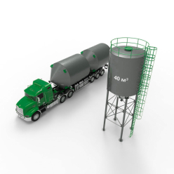 Металлический силос с конусным дном 40 м3 (52 тн)