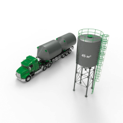 Металлический силос с конусным дном 45 м3 (59 тн)
