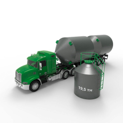 Металлический силос с плоским дном 15 м3 (20 тн)