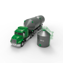 Металлический силос с плоским дном 40 м3 (52 тн)