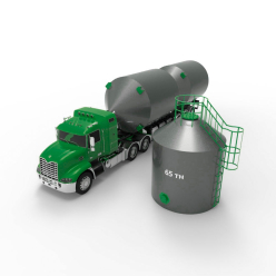 Металлический силос с плоским дном 50 м3 (65 тн)